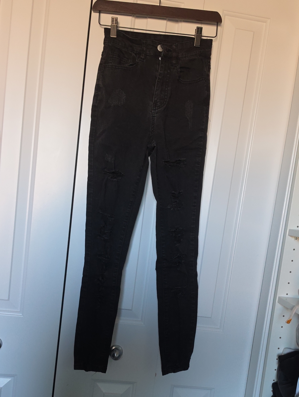 Black High-Waist Ripped Women’s Skinny Jeans